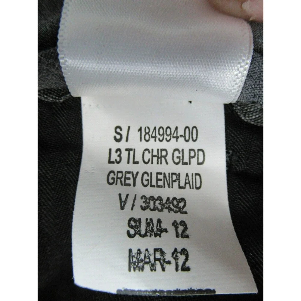 Banana Republic Dress Pants Men's 36x32 (Actual 34 x 31) Tailored Fit Plaid Gray